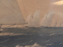 Load image into Gallery viewer, Original Currier & Ives Large Folio Print The Yacht Mohawk Of New York