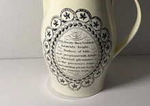 Load image into Gallery viewer, Staffordshire Creamware Liverpool Pitcher Bakers Arms Chain Of States Liberty