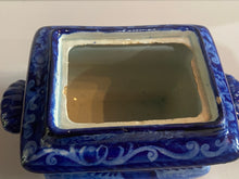 Load image into Gallery viewer, Historical Staffordshire Blue Sugar Bowl Boston Harbor Pattern Eagle