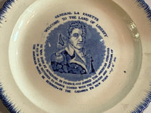 Load image into Gallery viewer, Blue Feather Edge Historical Staffordshire Plate with Lafayette Nations Guest