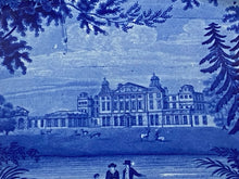 Load image into Gallery viewer, Historical Staffordshire Blue Platter Badminton Gloucestershire