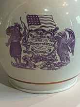 Load image into Gallery viewer, Historical Staffordshire Success to the United States and Peace, Plenty and Independence Pink Luster Ca. 1820