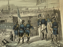 Load image into Gallery viewer, Currier & Ives Type Print Mexicans Evacuating Vera Cruz Surrendering U.S.