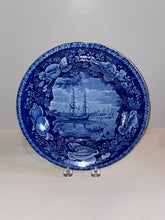 Load image into Gallery viewer, Historical Staffordshire Blue Soup Plate The Beach At Brighton Ca. 1825