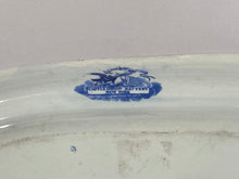 Load image into Gallery viewer, Historical Staffordshire Blue Castle Gardens Battery New York Large Platter 20 1/2”