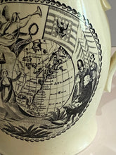Load image into Gallery viewer, Staffordshire Creamware Liverpool Pitcher Map of East Coast Tom Truelove Going to Sea