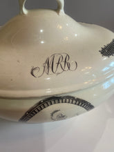 Load image into Gallery viewer, Staffordshsire Creamware Liverpool Soup Tureen Columbia At Washington Memorial Rare
