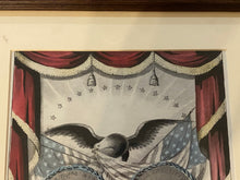 Load image into Gallery viewer, Original N. Currier Print Grand National Democratic Banner Polk and Dallas