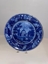 Load image into Gallery viewer, Historical Staffordshire Blue Water Works Philadelphia Plate Wagon