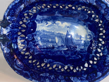 Load image into Gallery viewer, Historical Staffordshire Reticulated Basket East Cowes Isle of Wight Scarce 1825
