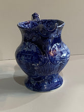 Load image into Gallery viewer, Historical Staffordshire Blue Mount Vernon Pitcher General Washington