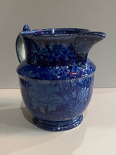 Load image into Gallery viewer, Historical Staffordshire Blue Large Pitcher American Navel Heros