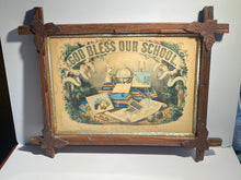 Load image into Gallery viewer, Original Currier Ives God Bless Our School Print Reward Of Merit