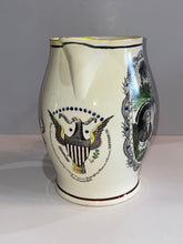 Load image into Gallery viewer, Staffordshire Creamware Liverpool Pitcher Proscribed Patriots American Ship And Jefferson Eagle
