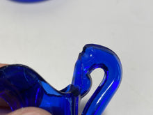Load image into Gallery viewer, Boston And Sandwich Glass Lacy Toy Pitcher And Basin Cobalt Blue Panel