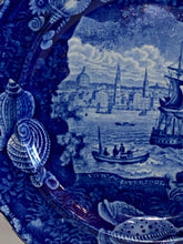 Load image into Gallery viewer, Historical Staffordshire Blue Plate View of Liverpool Ca. 1825