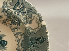 Load image into Gallery viewer, Historical Staffordshire Green Transfer Texian Campaign Plate