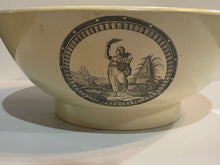Load image into Gallery viewer, Staffordshire Creamware Liverpool Large Punch Bowl Ship Eagle Washington