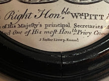 Load image into Gallery viewer, Staffordshire Right Honorable William Pitt Sadler Liverpool Plaque