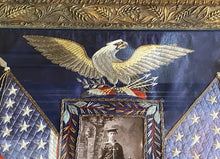 Load image into Gallery viewer, Antique Japanese Silk Embroidery Navy Memorabilia Eagle Sailor U.S.S. Concord