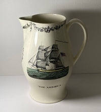 Load image into Gallery viewer, Staffordshire Creamware Liverpool Pitcher Ship America Death Of Wolfe Polychrome
