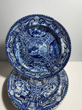 Load image into Gallery viewer, Staffordshire Blue Transfer Dinner Plate Quadrupeds Lion Ca. 1825