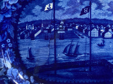 Load image into Gallery viewer, Historical Staffordshire Blue Platter View Of Baltimore Maryland Rare 1824