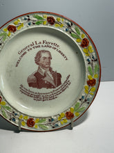 Load image into Gallery viewer, Historical Staffordshire General Lafayette Children’s Childs Plate Ca. 1825