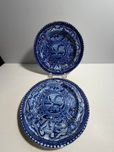 Load image into Gallery viewer, Staffordshire Blue Transfer Quadrupeds Mastiff Plate Ca. 1825