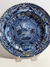 Load image into Gallery viewer, Staffordshire Blue Transfer Quadrupeds Antelope Plate Ca. 1825