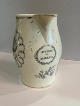 Load image into Gallery viewer, Staffordshire Creamware Liverpool Pitcher Seal of United States with Chain of States Polychrome American Ship