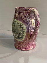 Load image into Gallery viewer, Historical War of 1812 Splash Luster Pitcher With Pike And Hull Ca. 1815