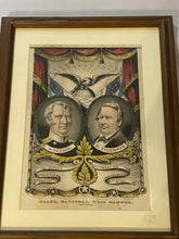 Load image into Gallery viewer, Original Currier and Ives Print Grand, National, Whig Banner Zachary Taylor Millard Fillmore