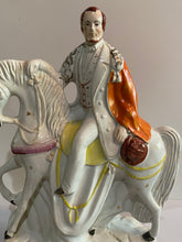 Load image into Gallery viewer, Staffordshire Historical Abraham Lincoln Figure On Horseback Ca. 1840’s Huge