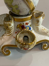 Load image into Gallery viewer, Staffordshire Porcelain Eagle and Globe Inkwell
