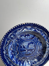 Load image into Gallery viewer, Staffordshire Blue Transfer Quadrupeds Mastiff Plate Ca. 1825