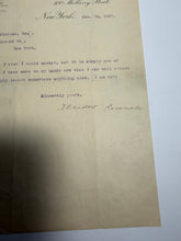 Load image into Gallery viewer, Theodore Roosevelt Police Commissioner New York Letterhead Signed Letter 1897