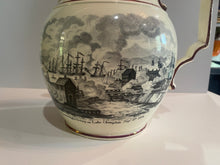 Load image into Gallery viewer, Staffordshire War of 1812 Pitcher Macdonough’s Victory on Lake Champlain