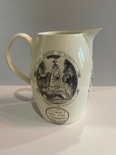 Load image into Gallery viewer, Staffordshire Creamware Liverpool Pitcher John Adams with Washington in Glory Large Eagle