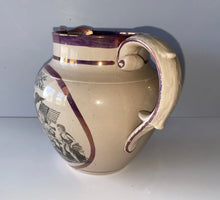 Load image into Gallery viewer, Historical Staffordshire Peace Plenty Success To The United States Pitcher 1815