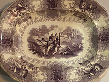Load image into Gallery viewer, Historical Staffordshire Mulberry Transfer Texian Campaign Small Platter