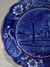 Load image into Gallery viewer, Historical Staffordshire Blue Dinner Plate Pittsfield Elm Ca. 1825 Transfer