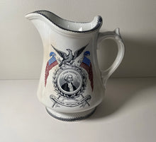 Load image into Gallery viewer, Staffordshire Ironstone Pitcher George Washington Union Be Preserved 1840’s
