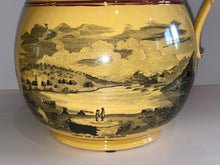 Load image into Gallery viewer, Staffordshsire Canary Pink Luster Transfer Pitcher View of Lake George New York Ca. 1820