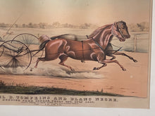 Load image into Gallery viewer, N. Currier & Ives Print Large Daniel D. Tompkins And Blanc Negre Trotter Horse