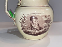 Load image into Gallery viewer, Staffordshire war of 1812 Pitcher Pike and Jones Rust Color Transfer