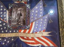 Load image into Gallery viewer, Antique Japanese Silk Embroidery Navy Memorabilia Eagle Sailor U.S.S. Concord