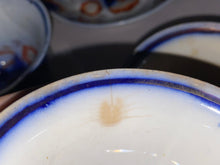 Load image into Gallery viewer, Staffordshire Gaudy Ironstone Pinwheel Pattern Set Of 6 Cups And Saucers 1850’s