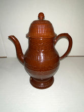Load image into Gallery viewer, Staffordshire Creamware Redware Engine Turned Coffee Pot Ca. 1790’s
