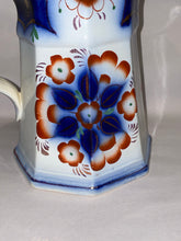 Load image into Gallery viewer, Staffordshire Gaudy Ironstone Pinwheel Pattern Large Pitcher Ca. 1850